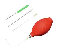 Remingtape Easy Egg Blower Outils de Blower Un trou Œuf Vide Pompe Fournitures Œuf Ukrainien Kit de Décoration Rouge avec Aiguilles à Gaz interchangeables