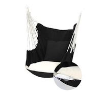 Remingtape Fauteuil suspendu en corde avec 2 coussins pour jardin, intérieur et extérieur, tendance, tapis de balançoire (C)