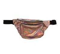 Remingtape Femmes Hologramme Sac Banane Mode Brillant Fanny Pack Punk Réfléchissant Sac Banane Portefeuille Or, or