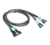 Remingtape Gen5 MClo X8 Câble adaptateur Gen5 MCIO X8 vers Dual MCIO X4 Câble serveur pour PC SATA 3.0 U.2 Oculink Pcie Sata Câble 1 m