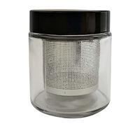 Remingtape Gobelet de lavage diamanté pour petites pièces de nettoyage des pierres précieuses Pot en verre avec tamis