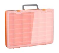 Remingtape Grande boîte de rangement en plastique avec 48 compartiments et séparateurs réglables - Boîte de rangement pour perles