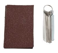 Remingtape Guitar Bridge Lot de 13 à aiguilles avec section circulaire et 9 feuilles de papier abrasif argenté