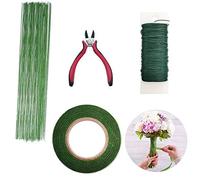 Remingtape Kit d'outils d'arrangement floral pour bouquet de fleurs, enroulement de tige, fil de tronc vert, pour bouquet de fleurs, fleuriste