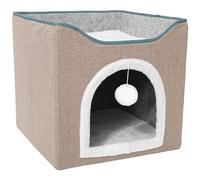 Remingtape Lit pour chat d'appartement - Grande pour chat avec suspension moelleuse et tapis à griffer, pliable, à utiliser