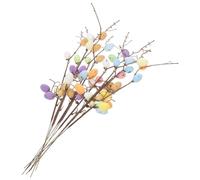 Remingtape Lot de 10 branches d'œufs de Pâques, pièces centrales de fête de Pâques, œufs de Pâques artificiels en plantes
