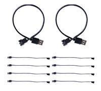 Remingtape Lot de 10 câbles adaptateur USB vers 4 broches pour ventilateur d'ordinateur PC ventilateur 5 V USB vers processeur
