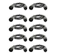 Remingtape Lot de 10 câbles de moteur de roue à 9 broches - 60 cm - Câble d'extension vers mâle pour accessoires de vélo électrique