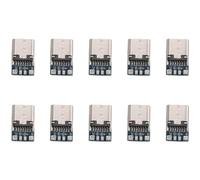 Remingtape Lot de 10 connecteurs USB 3.1 de type C mâle 14 broches avec trous de passage PCB 180 blindage vertical USB-C1