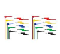 Remingtape Lot de 10 crochets d'essai empilables - Fiche banane vers mini multimètre Grabber - Câbles de mesure flexibles - 500 V/5 V 39