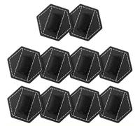 Remingtape Lot de 10 étuis à stylos autocollants en cuir synthétique noir pour carnet de notes hexagonaux élastiques Porte-stylos Porte-crayons Porte-boucles