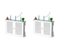 Remingtape Lot de 2 boîtes de rangement sans fil WiFi pour routeur - Support mural - Double étagère de rangement