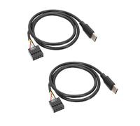 Remingtape Lot de 2 câbles USB 9 broches vers USB type C pour ordinateur, carte mère vers écran secondaire USBC, écran LCD, 9 broches, installation facile