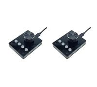 Remingtape Lot de 2 claviers multimédias programmables - Bouton USB - Mini clavier macro - Régulateur de volume (petite touche blanche)