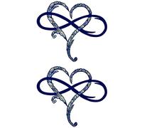 Remingtape Lot de 2 décorations en métal Un mur Design mural Décoration de pièce Amour éternel Art infini Décoration intérieure -S