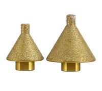 Remingtape Lot de 2 fraises diamantées à chanfreiner pour meuleuse d'angle M10 38 mm 50 mm Adaptateur ouvre-trou Fraises à chanfreiner