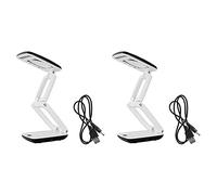 Remingtape Lot de 2 loupes de bureau éclairées avec lumière sur support LED portable loupe de poche visière pliable 3 x