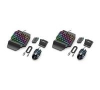Remingtape Lot de 2 manettes de mobiles pour manette de clavier souris convertisseur Bluetooth pour iOS Android adaptateur Mix SE