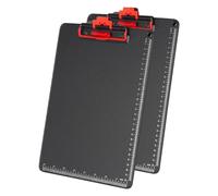 Remingtape Lot de 2 porte-blocs avec porte-stylo, format A4 standard, 12,5 x 9 cm, porte-bloc avec protection des bords, en aluminium