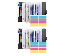 Remingtape Lot de 2 reliures A6, reliure budgétaire et enveloppe, porte-monnaie, planification budgétaire, avec enveloppe budgétaire