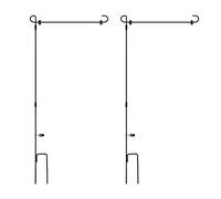 Remingtape Lot de 2 supports de drapeaux de jardin en métal avec drapeaux de jardin bloqueurs de vent clip pour drapeau de jardin décoratif en plein air