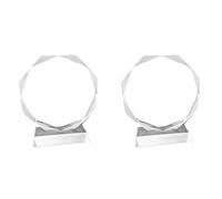 Remingtape Lot de 2 trophées en cristal - Trophée vierge en cristal - Médaille de remise de diplôme - Bijou commémoratif - Récompenses d'entreprise