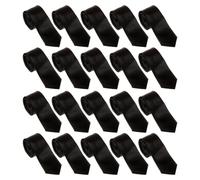 Remingtape Lot de 20 cravates unisexes en polyester, noir, 2