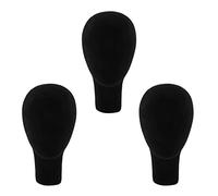 Remingtape Lot de 3 porte-lunettes en mousse de polystyrène avec support de base - Noir - 35 cm