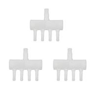 Remingtape Lot de 3 raccords de tuyau d'oxygène à 4 voies en plastique pour aquarium
