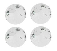 Remingtape Lot de 4 abat-jour en papier de 30 cm - Style oriental - Décoration chinoise - Bambou
