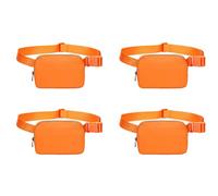 Remingtape Lot de 4 banane pour femme avec sangle réglable pour la randonnée, le sport, les voyages, B, Orange