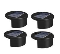 Remingtape Lot de 4 lampes solaires pour bord de piscine intégrées, décorations de piscine étanches sans fil pour piscines hors-sol