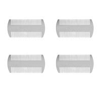Remingtape Lot de 4 peignes à double action en acier inoxydable pour cartes de crédit - Peigne antistatique pour cheveux, barbe, cordon, barbe