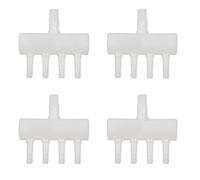 Remingtape Lot de 4 raccords de tuyau d'oxygène à 4 voies en plastique pour aquarium