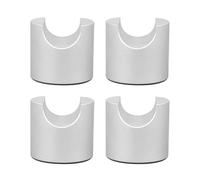Remingtape Lot de 4 supports de câble Hi-Fi, support de booster, cadre de support, anti-pieds, multifonctions, pour câble d'enceinte, argenté