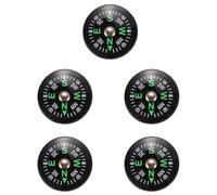Remingtape Lot de 5 boussoles à bouton infusées à l' - Ultra Compact 20 mm - Mini SAS Survival
