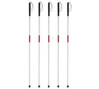 Remingtape Lot de 5 cannes de marche - Affaiblissement visuel - Canne aveugle en aluminium facile à plier