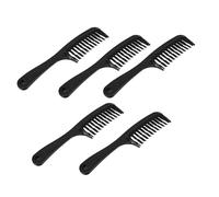 Remingtape Lot de 5 peignes noirs à double rangée de dents pour cheveux longs bouclés et mouillés