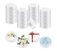 Remingtape Lot de 50 disques ronds en mousse de polystyrène - 7,6 cm - 2,5 cm - Bloc blanc - Mousse vierge pour bricolage - Peinture florale