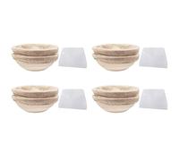 Remingtape Lot de 8 paniers à levure ronds pour pain et pâte à pain, panier de fermentation Banneton avec inserts en , spatule ronde
