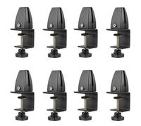 Remingtape Lot de 8 pinces de séparation pour bureau - Pince de protection - Support d'écran - Pince de séparation pour table - Noir