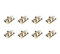 Remingtape Lot de 8 verrous de porte en laiton de 1,5 mm de long - Dorés