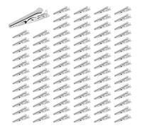 Remingtape Lot de 800 mini pinces crocodiles en métal de 1,06 / 27 mm - Pinces crocodiles argentées nickelées - Pinces à ressort