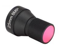 Remingtape Objectif CCTV HD 4K 8 MP 25 mm Support Faible distorsion Ouverture F1.6 Format 1/1,8 avec filtre infrarouge 650 Nm pour caméra d'action