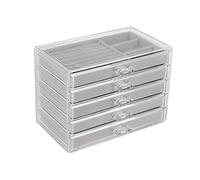 Remingtape Organisateur de avec 5 tiroirs en acrylique transparent - Boîte à - Cadeau empilable - Support en velours