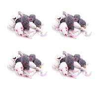 Remingtape Paquet de 48 Animaux de la Vraie Souris de Fourrure de Lapin de de Chat de Jouet de Chat