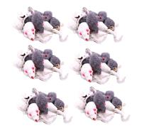 Remingtape Paquet de 72 Animaux de la Vraie Souris de Fourrure de Lapin de de Chat de Jouet de Chat