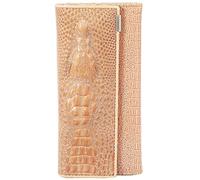 Remingtape Portefeuille à 3 plis en cuir véritable pour femme - Alligator - Tête de crocodile - Embrayage féminin - Portefeuille (),