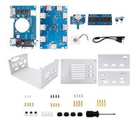 Remingtape Pour carte mère Mister FPGA 128 Mo V2.9 + hub USB V2.1 avec kit de boîtier en métal DIY pour Terasic DE10-Nano Mister FPGA (argent)