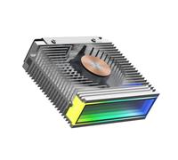 Remingtape Refroidisseur SSD S50 M.2 2280 ARGB supérieur double ventilateur PWM pièces de rechange argent